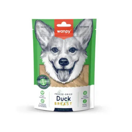 Wanpy Dog Freeze Dried – Frysetørrede godbidder af andebryst eller okselever