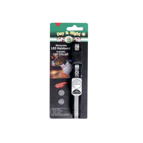 Karlie Nylon Reflex Halsbånd m. LED – Sikkerhed i Mørket (3 Størrelser)