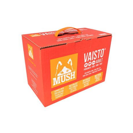 MUSH Vaisto® Rød – BARF råfoder med gris, okse og laks til hund