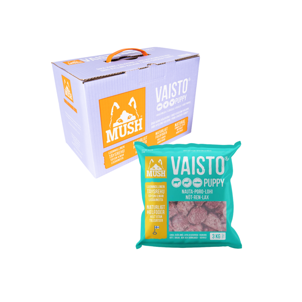MUSH Vaisto® Puppy – råfoder til hvalpe med fokus på sund vækst