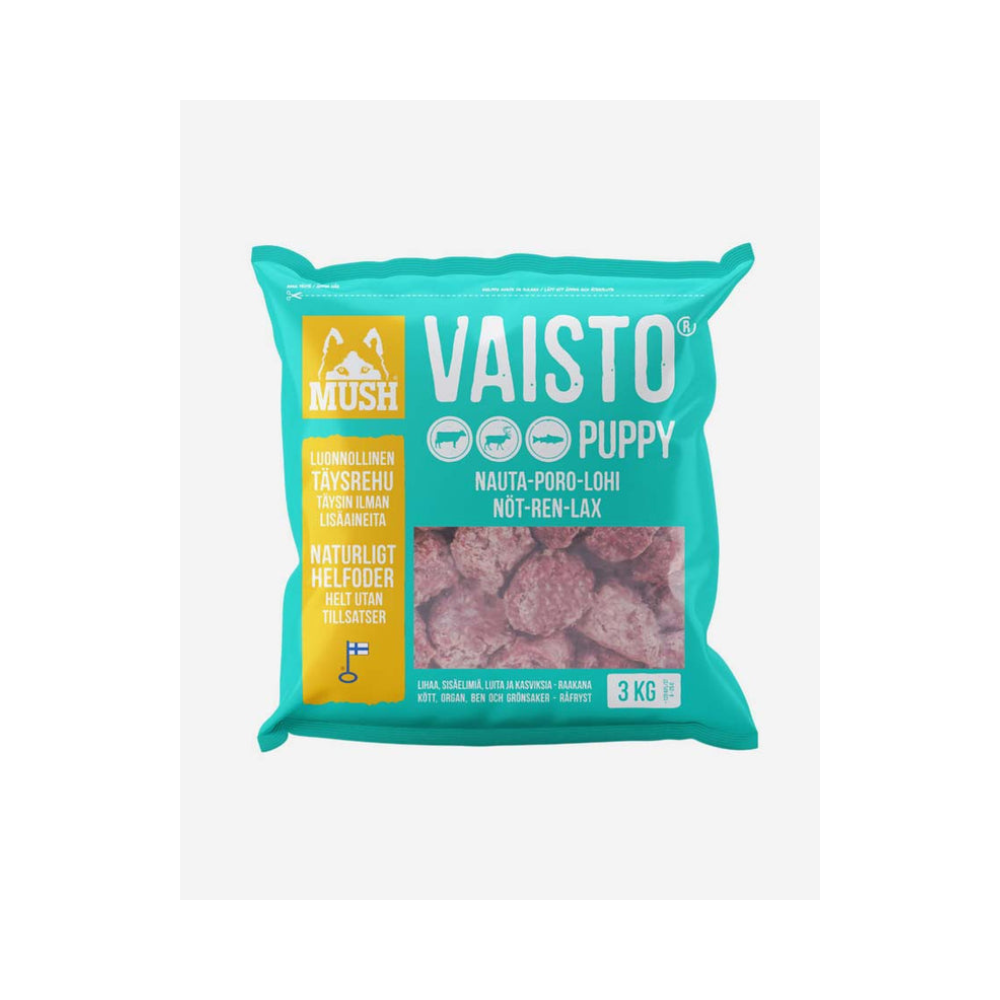 MUSH Vaisto® Puppy – råfoder til hvalpe med fokus på sund vækst