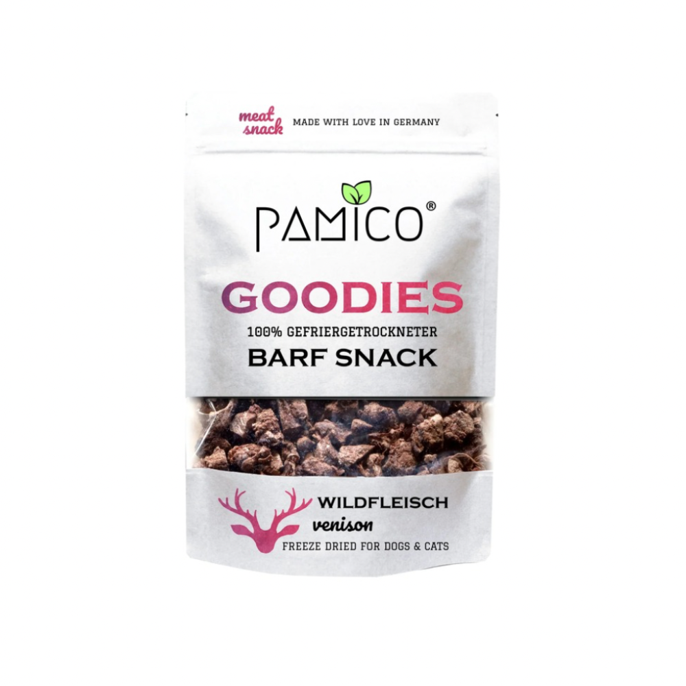 Pamico frysetørret vildtkød – ren protein snack med hjort og rådyr