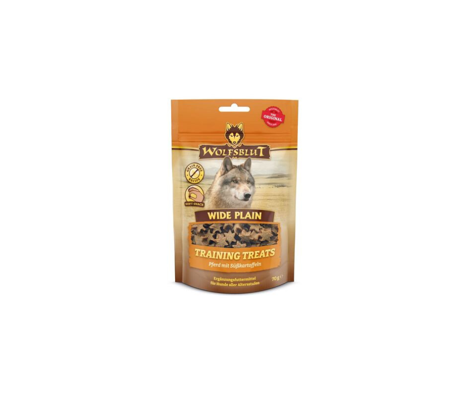 WOLFSBLUT Training Treats Wide Plain, Hest 70 g – Perfekte belønninger til din hund