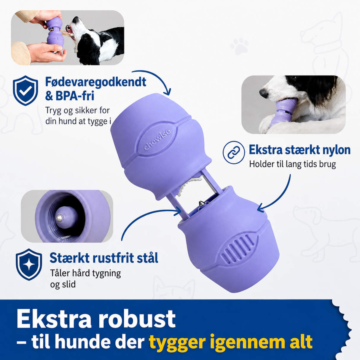 Chewise Snack-Holder – Gør tyggetid sikrere og mere tryg for din hund