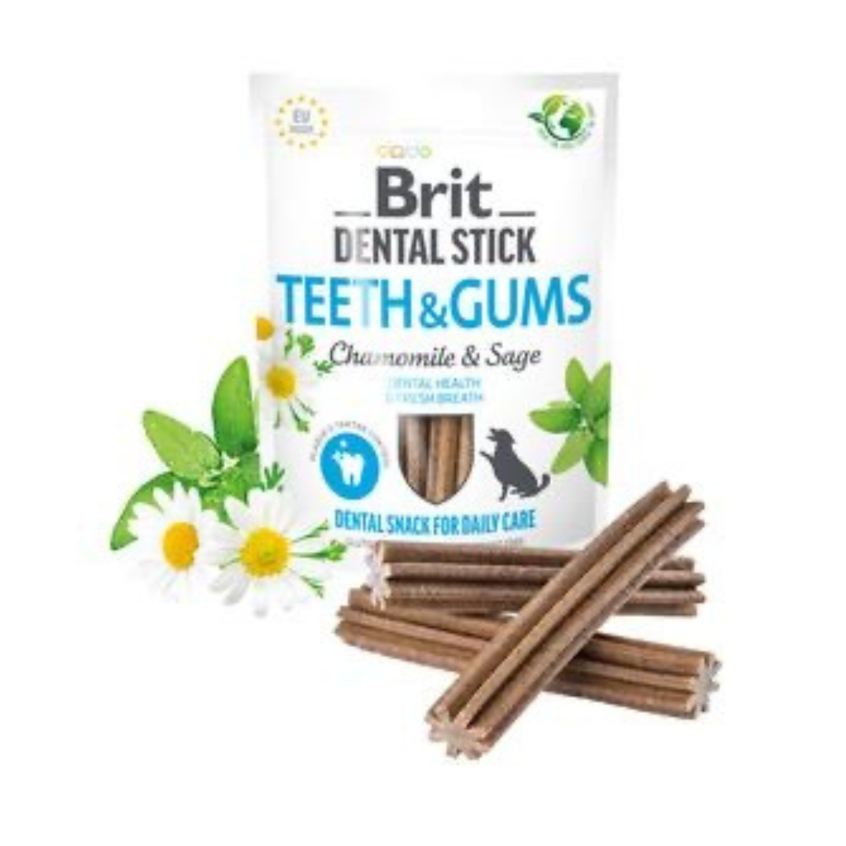 Brit Dental Stick Teeth & Gums – med kamille & salvie (tandpleje og frisk ånde)