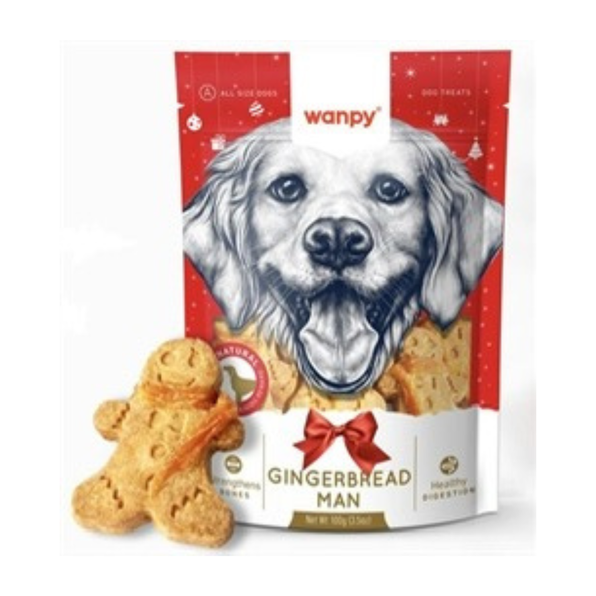 Wanpy Christmas Ginger Bread – Honningkagemand med kylling 100 g
