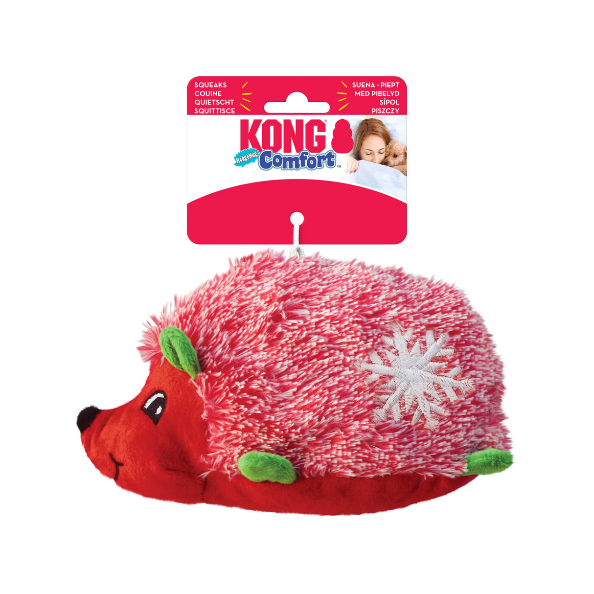 KONG Holiday Comfort HedgeHug – julebamse med pivelyd & knitreeffekt