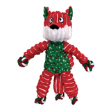 KONG Holiday Floppy Knots Fox – julelegetøj med reb & pivelyd