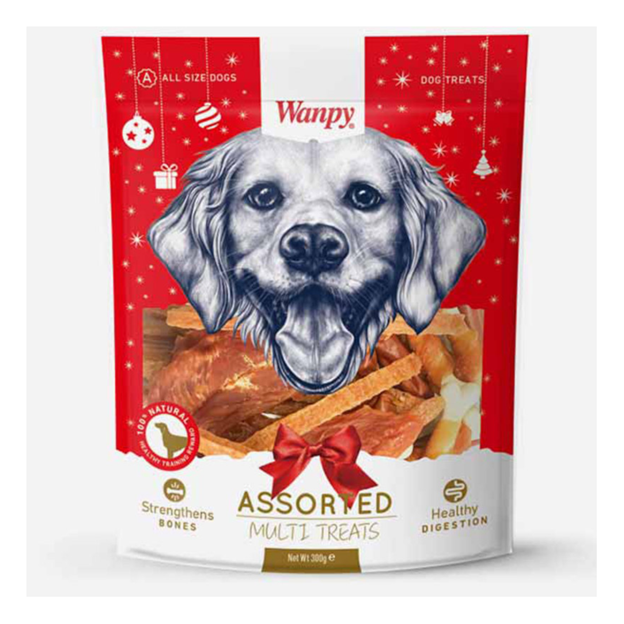 Wanpy Christmas Assorted Multi Treats – julemix af kyllingegodbidder 300 g