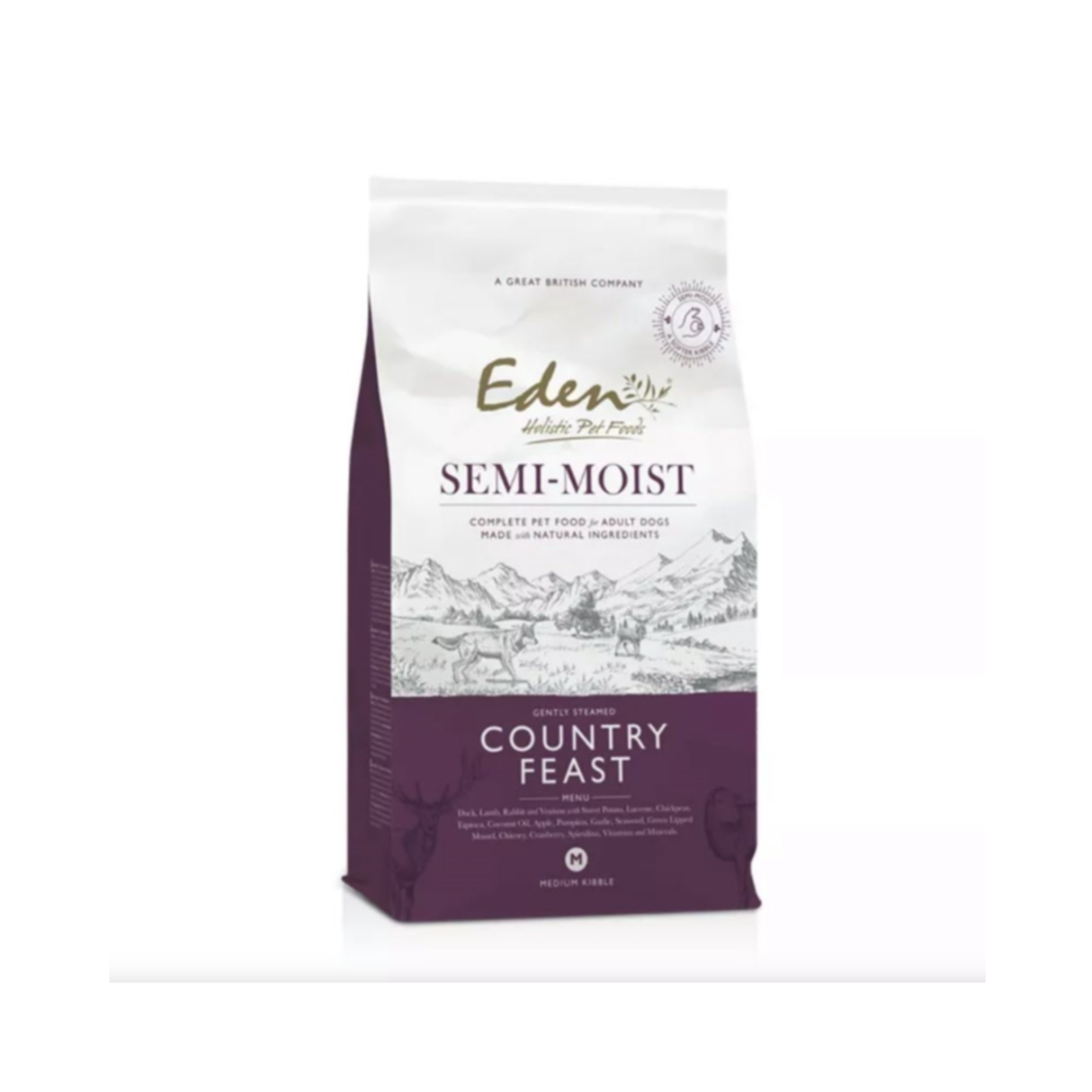 Eden Country Feast Semi Moist – blødt kornfrit foder med lam, and og vildt