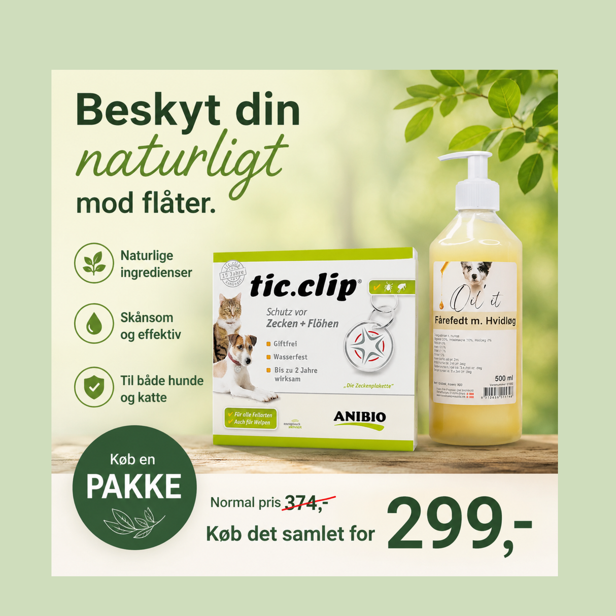 Kingbox Naturlig flåtbeskyttelse til hunde og katte – samlet pakke
