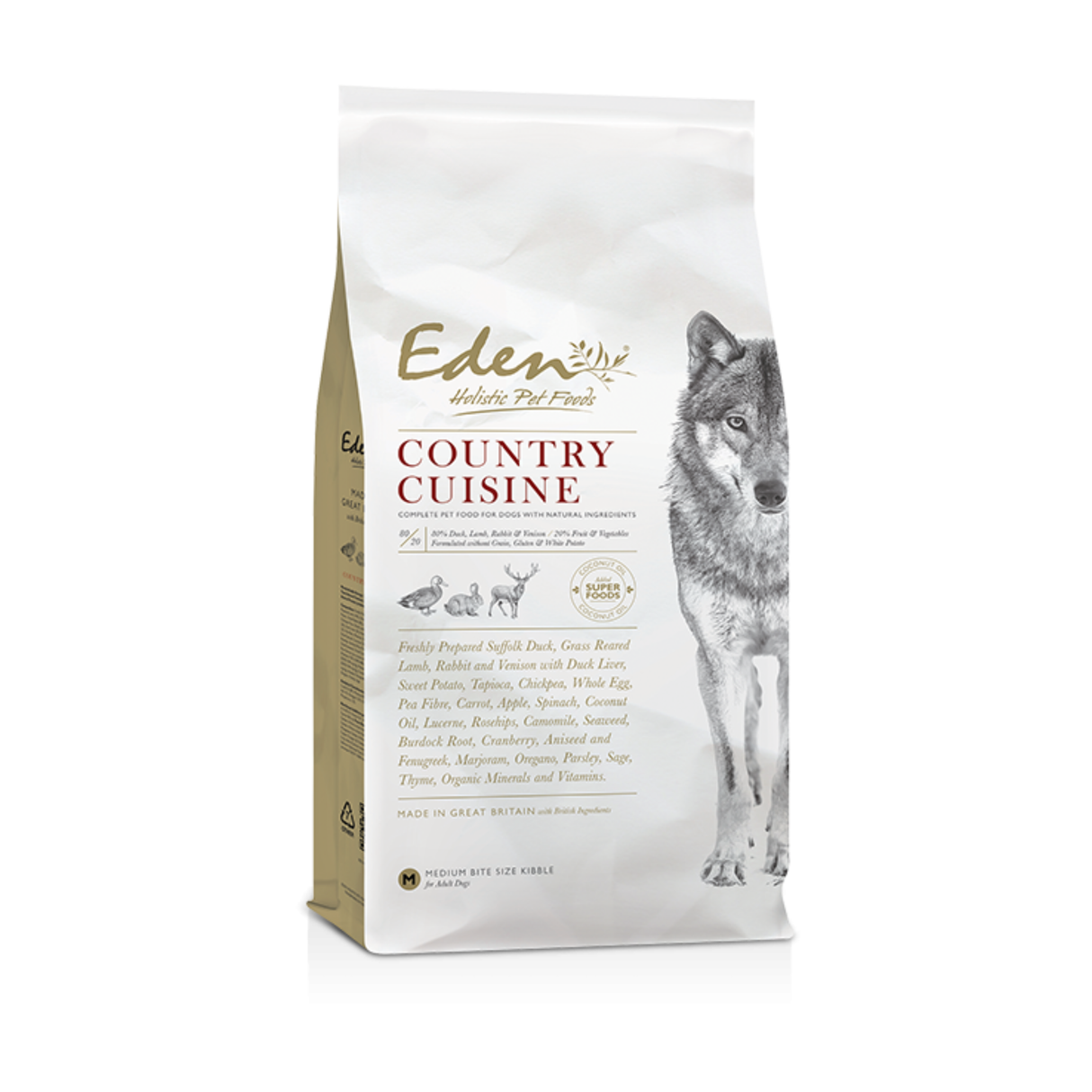 EDEN Country Cuisine – kornfrit luksusfoder med and, lam, kanin og hjort