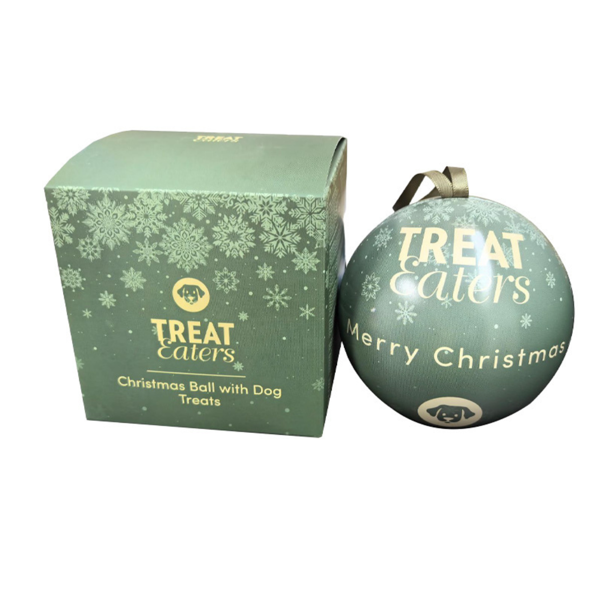 Treateaters Christmas Ball 60 g – Genanvendelig julekugle med lækre hundegodbidder