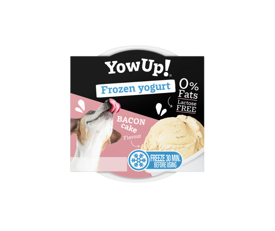 YowUp Frozen Yoghurt – Lækker og sund is til hunde og katte (110 g) Vælg mellem: Baconkage – Laksetatar – Kylling & æblesmag