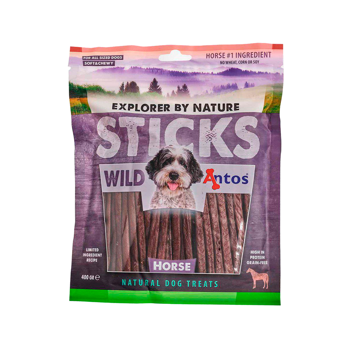 Wild Sticks Horse 400 g – 96 % hestekød til sensitive og kræsne hunde