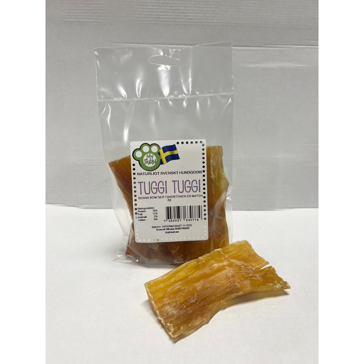 My Treat Tuggi Tuggi – naturlige tyggepinde i 3-pack (12 cm)