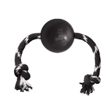 KONG Extreme Ball med reb – ekstra holdbar bold til interaktiv leg (L Ø 7,5 cm)