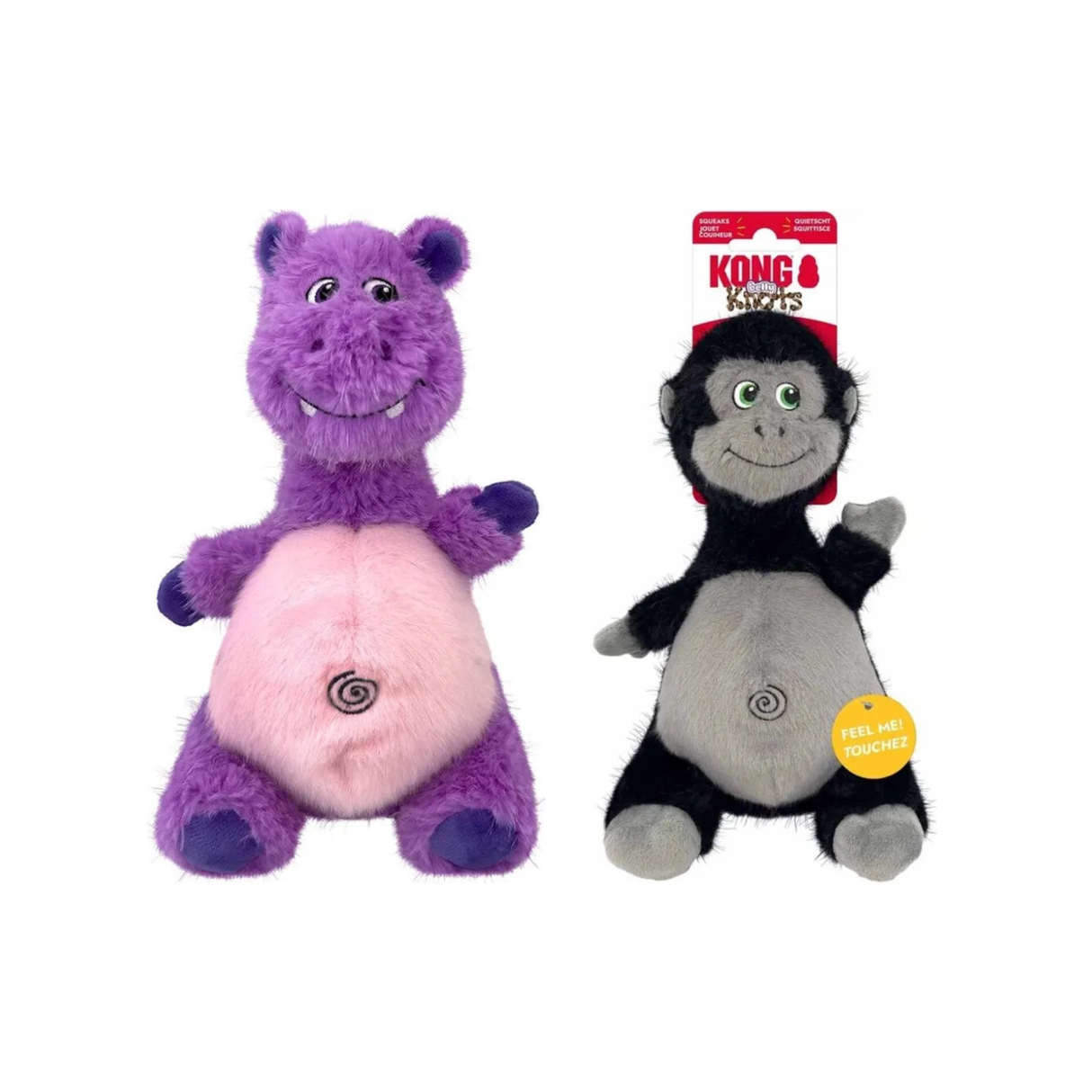 KONG Knots Belly – vælg mellem den søde Flodhest eller den charmerende Gorilla (M/L)