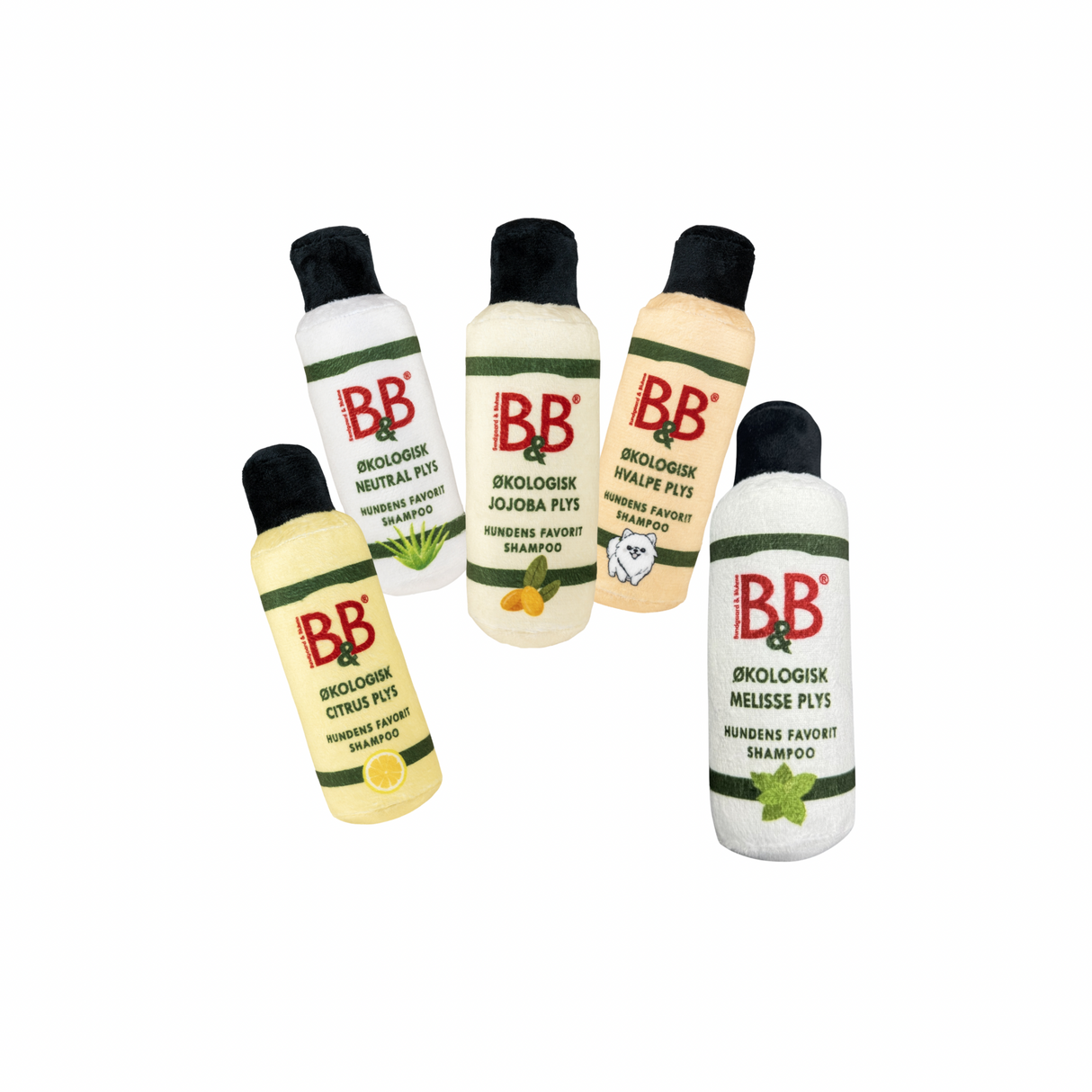 B&B Shampoo Plys – vælg mellem 6 varianter (Lavendel, Neutral, Hvalpe, Jojoba, Melisse, Citrus)