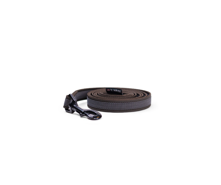 Walk'it hundesnor Anti-slip Sporline Sort – Sikker og skridsikker line (S / M / L)