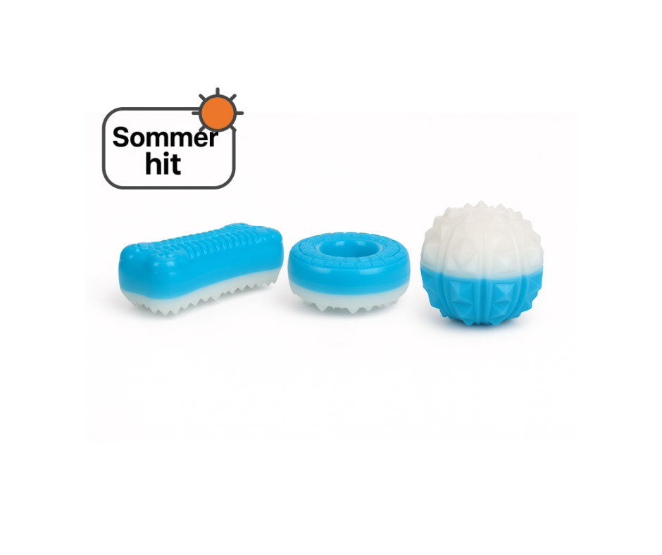 CoolPets Cooling Ice Legetøj – Vælg mellem isring, isbold eller isben