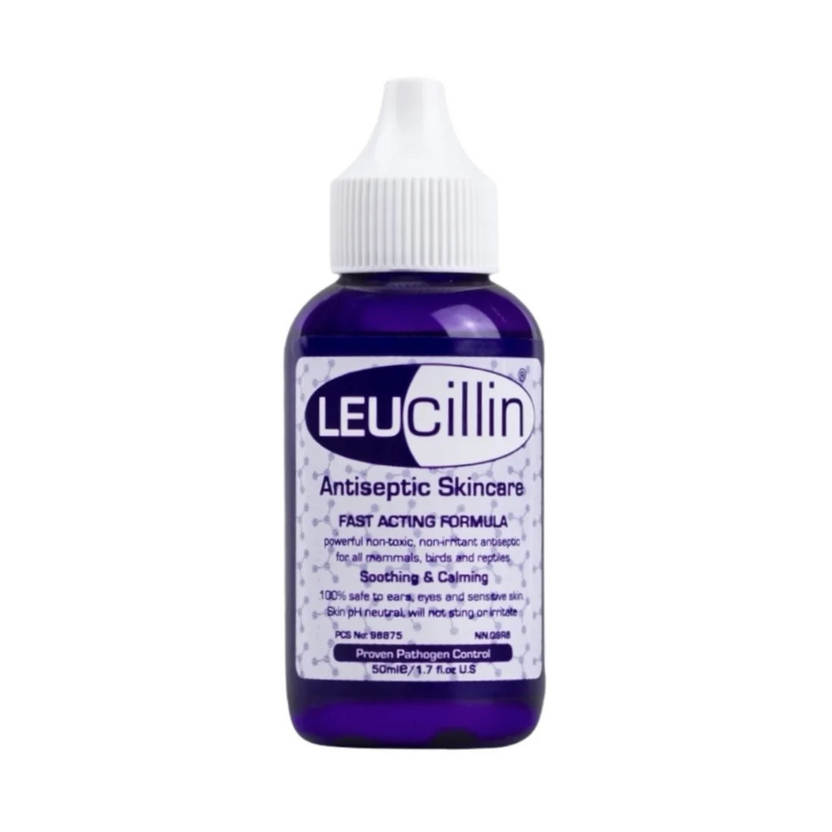 Leucillin 50 ml med dråbedosering – Antiseptisk hudpleje til dyr
