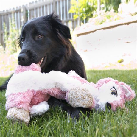 KONG Low Stuff Flopzie Fox M – interaktivt legetøj med minimal fyld