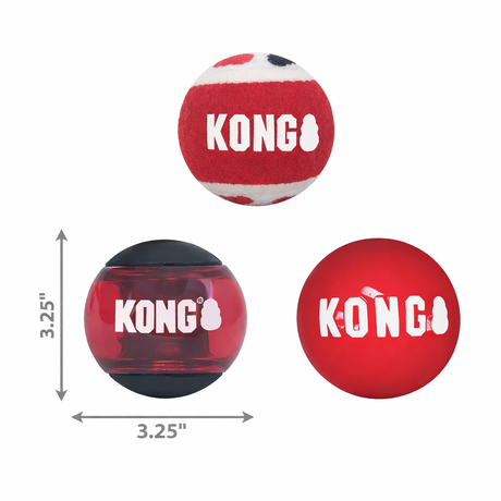 KONG Signature Balls Mix – Vælg Small, Medium eller Large