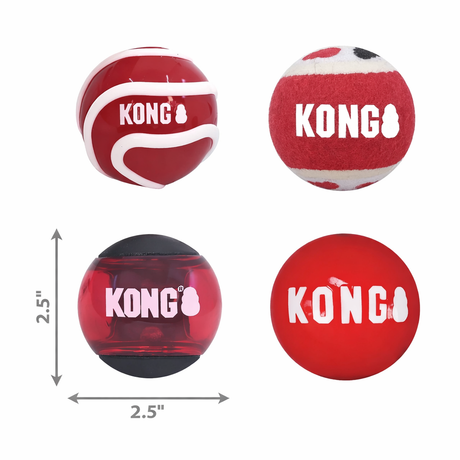 KONG Signature Balls Mix – Vælg Small, Medium eller Large