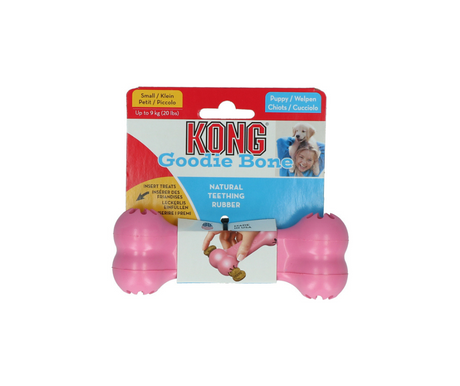 KONG Puppy Goodie Bone – Sjov og Læring for Hvalpe (Lyserød/lyseblå)