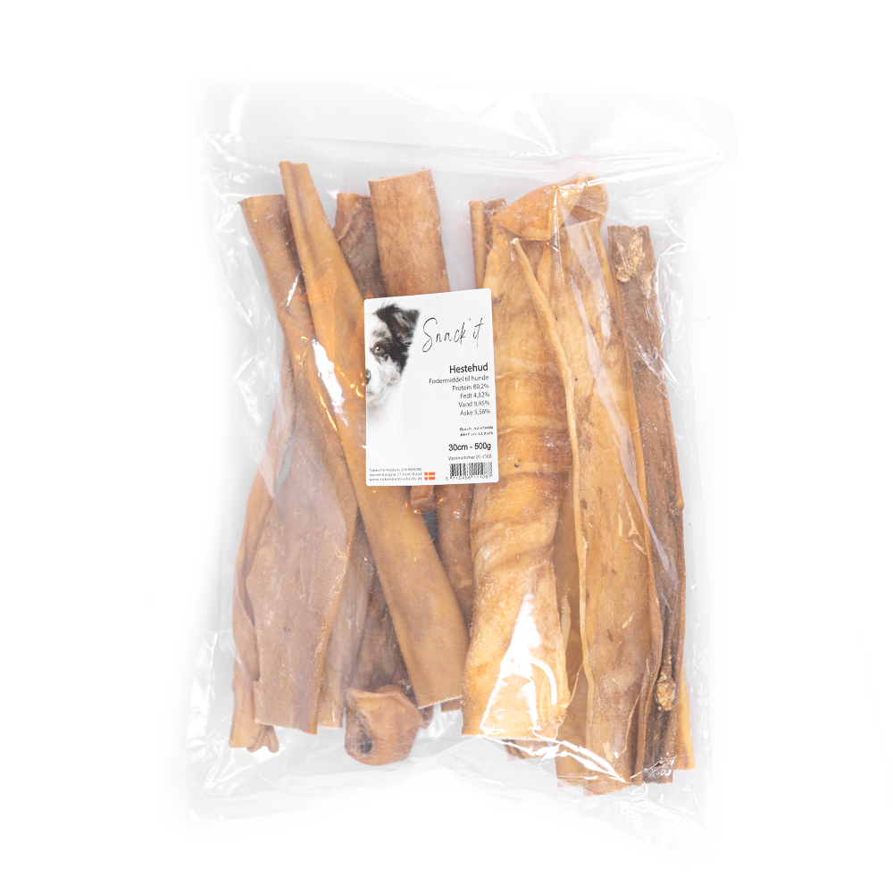 Snack'it Hestehud – Sej, naturlig tyggeglæde til allergihunde og vægtkontrol (200g - 1 kg.)