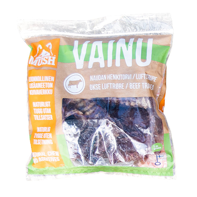 MUSH VAINU Okseluftrør 200 g – naturlig tyggesnack til hund