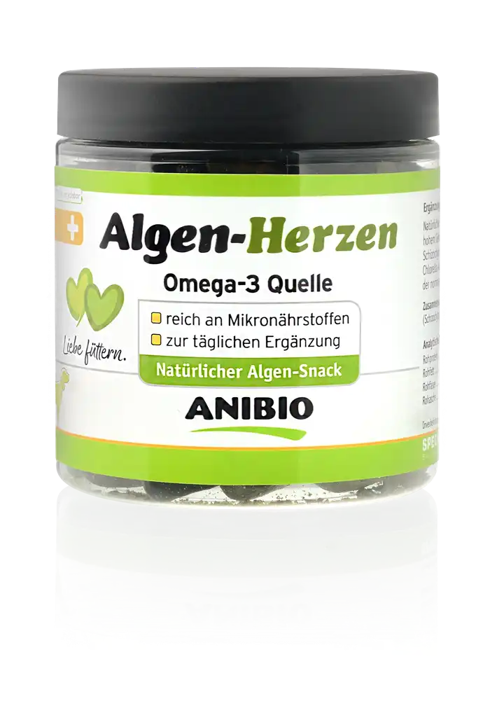 Anibio Algen Herzen 120 g – plantebaserede algesnacks med omega-3