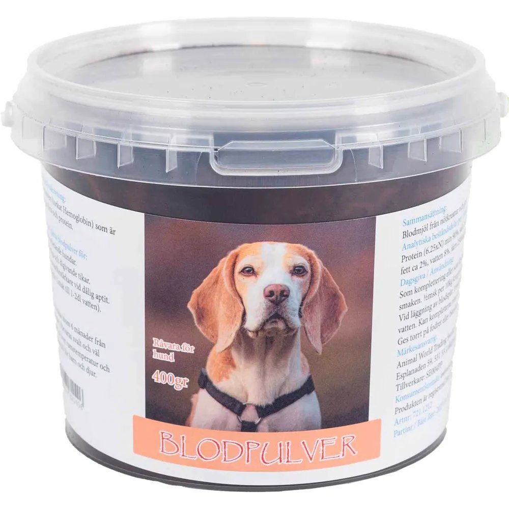 Blodpulver – Naturligt jerntilskud og smagsforstærker til hunde (400 g)