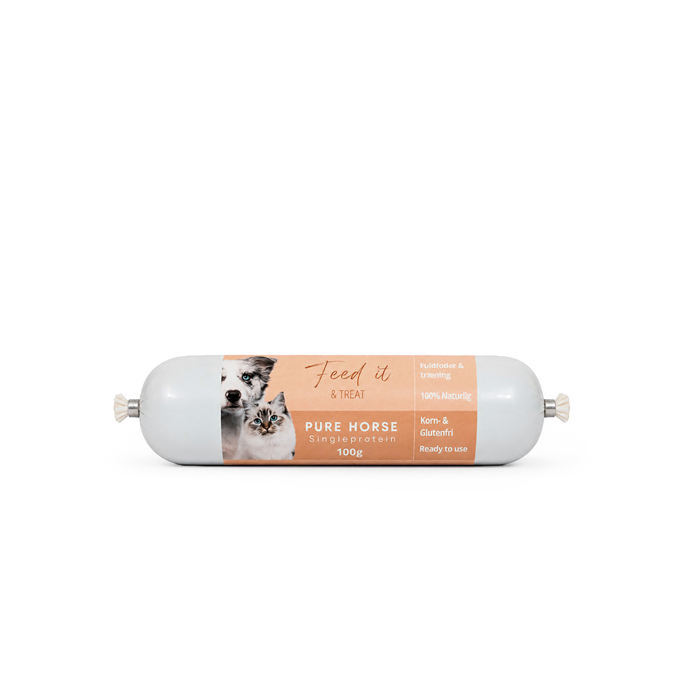 Feed'it & Treat Pure 100 g – 92 % kød | Vælg mellem 7 proteinkilder