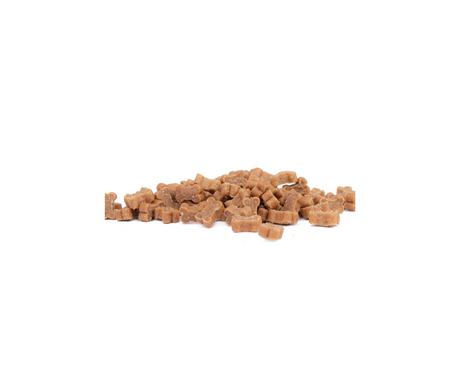 Semi-Moist Mini Bones med Laks 500g – Korn- og Glutenfri Snack til Hunde