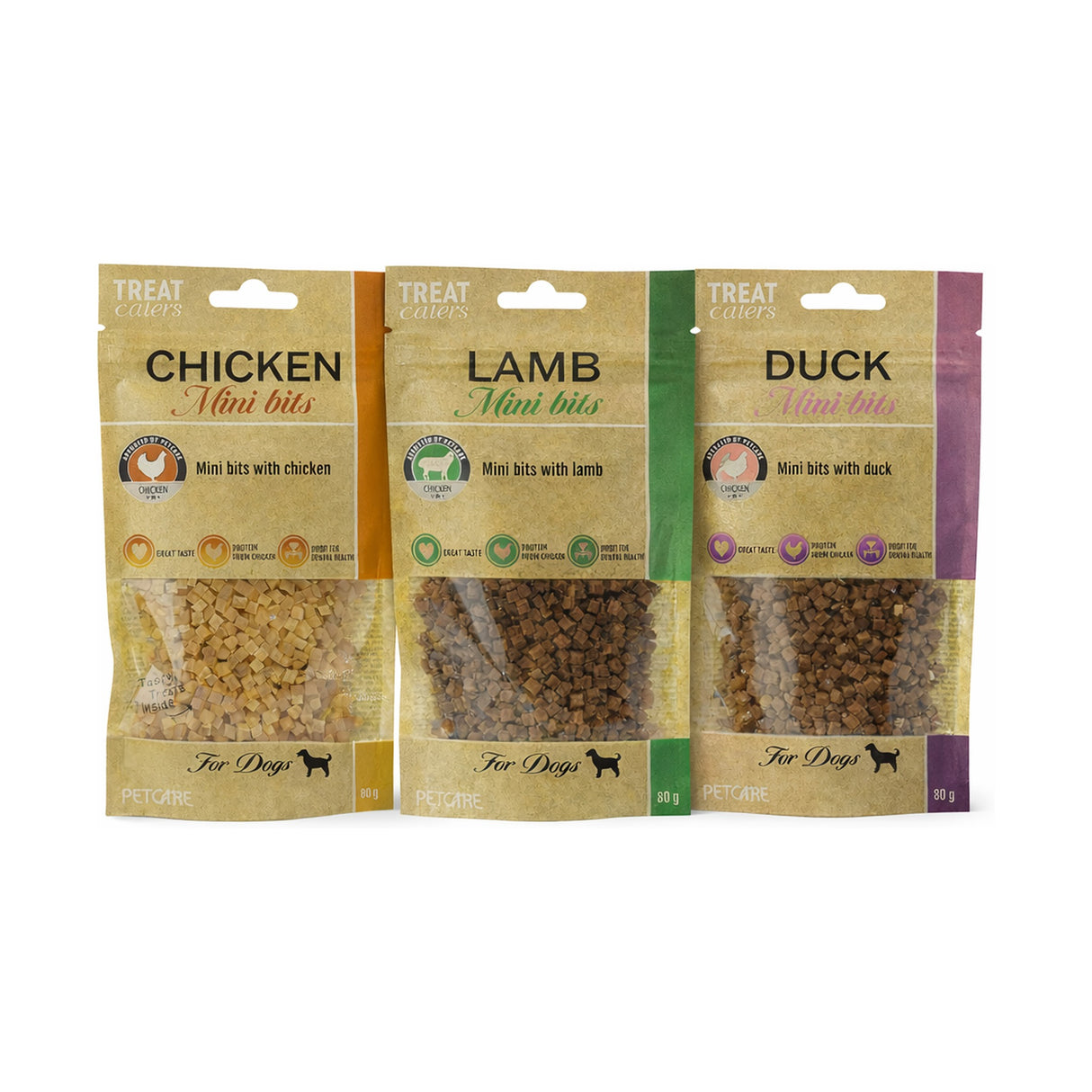 Treateaters Mini Bits Duck – små godbidder med and 80 g